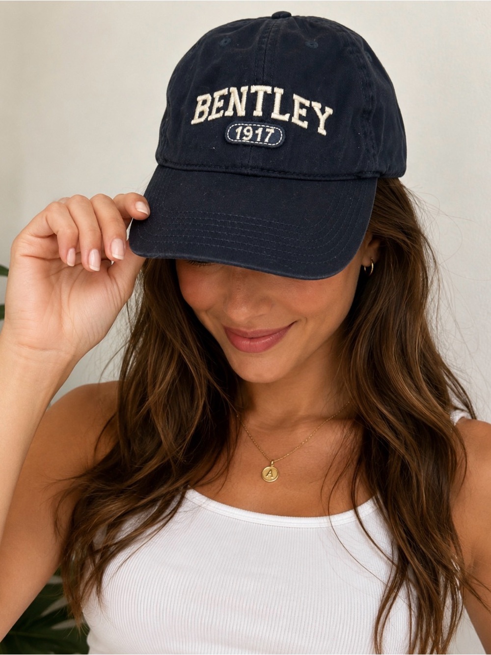 Vintage Y2K Bentley University 1917 Adjustable Cap by Legacy Navy Hat EUC UNISEX
